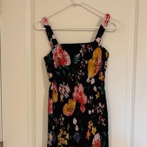 Floral Black Dress